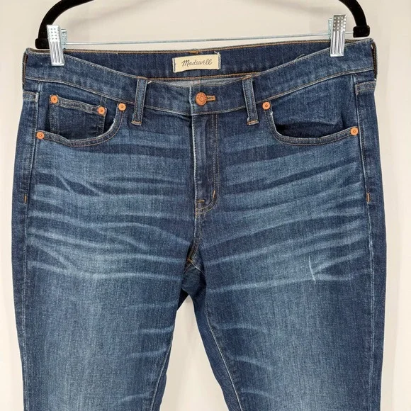 MADEWELL THE SLIM BOYJEAN DARK WASH MID-RISE SZ 29 - Picture 2 of 12